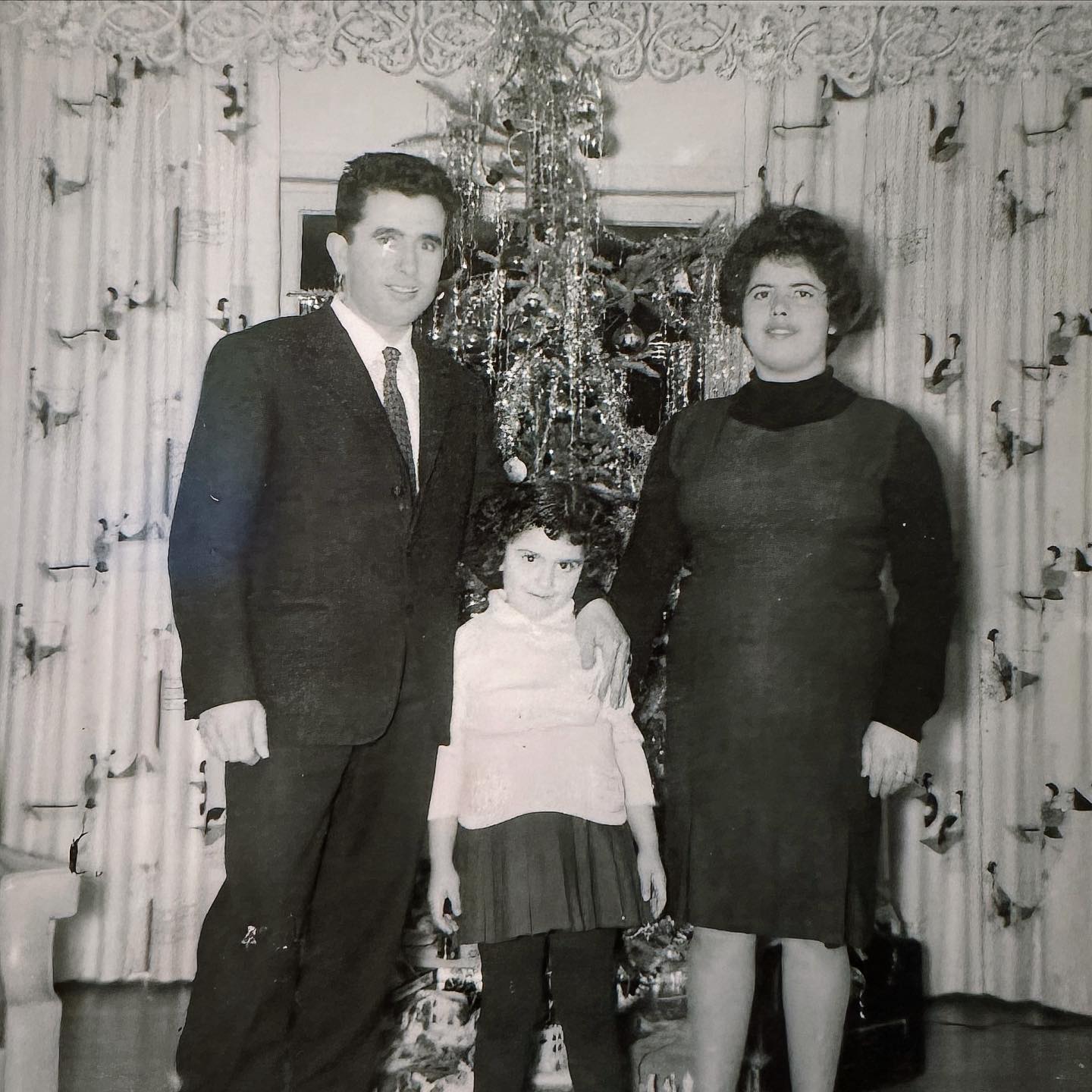 DiMare family, first Christmas in the United States, 1962