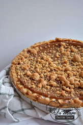 Sweet Potato Pie topped with crumbs- a crowd pleaser.