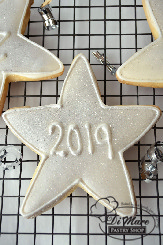 Ring in the New Year with this beautifully decorated iced cookies.