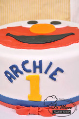 Elmo fondant birthday cake