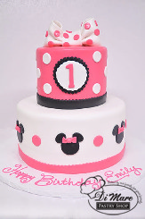 Fondant Minnie Mouse First Birthday Cake