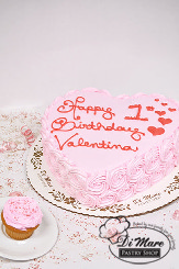 Heart shaped rosette cake