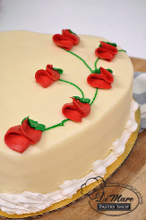Red Velvet Heart Shaped Cake