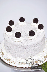 Our dark chocolate cake with Oreo buttercream