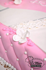Pink Fondant Quilt Bridal Shower Cake
