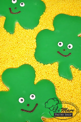 Large Iced Shamrock Cookies