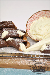 Chocolate dipped cannoli shells