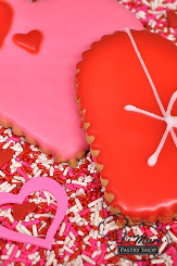 Large Iced Heart Cookies
