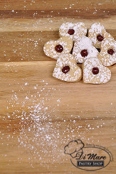 Small Linzer Heart Cookies