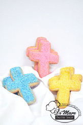 Sanded Sugar Cross Cookies