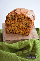 Satisfy your pumpkin desires with our delightful Pumpkin Bread. We also added walnuts and raisins to make our loaf even better.