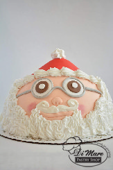 Santa is made of fondant and buttercream, comes in vanilla or chocolate cake. Great for Christmas parties!