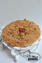 Our Strawberry Rhubarb pie is a perfect balance of tart and sweet, a great treat topped with crumbs!