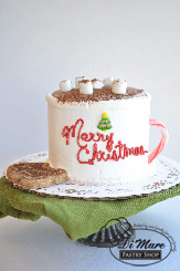 Miniature buttercream cake shaped as hot chocolate cups. Too sweet to pass up!