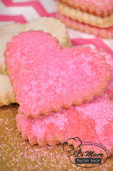 Medium heart shaped cookie with sanding sugar