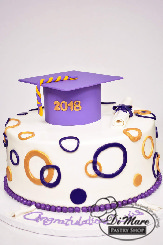 Wow your guests with this fun fondant Graduation cake