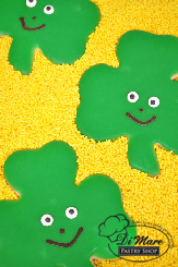 Iced shamrock cookies