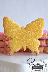 Large iced butterfly cookie